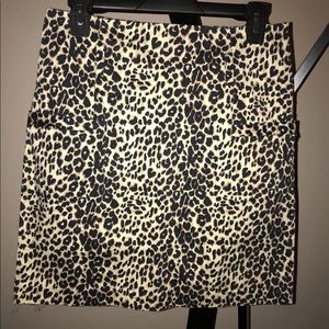 Twenty One Leopard Print Midi Skirt NWOT